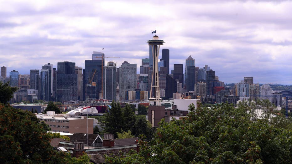 view of seattle skyline and space needle