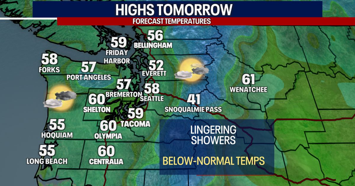 Few showers and slightly warmer temperatures Tuesday | FOX 13 Seattle