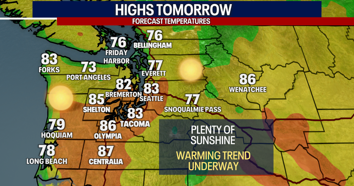Sunny and warm temperatures Friday, highs in the 80s. | FOX 13 Seattle