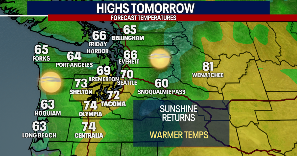Seattle Weather: Sunshine and warmer temperatures Tuesday | FOX 13 Seattle
