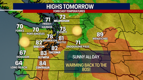 Seattle Weather: Sunny and warm into Saturday; temps near 80
