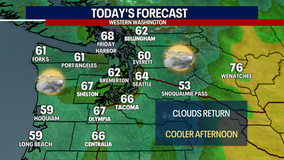 Seattle weather: Cooler and cloudier Monday, but warming again soon