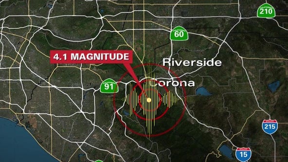 4.1 magnitude earthquake strikes near Corona