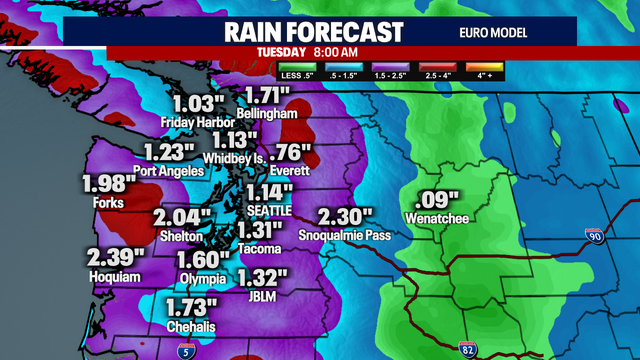 Seattle weather: Warm Friday, soaking rain hits Sunday