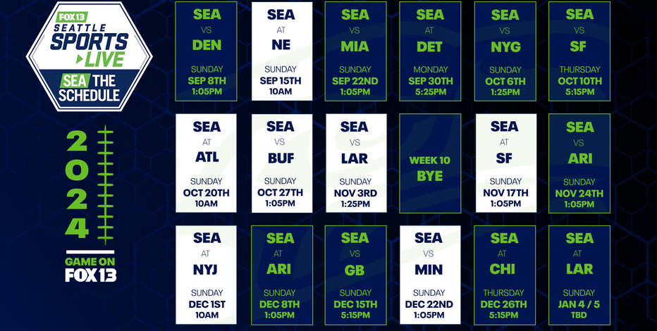 Seahawks Printable Tv Schedule