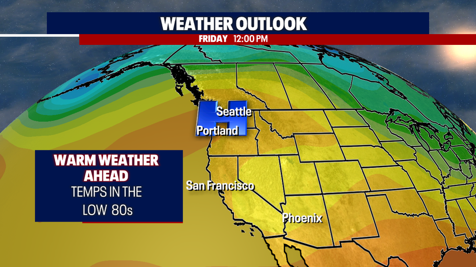 Strong ridge of high pressure is settling in over the Pacific Northwest