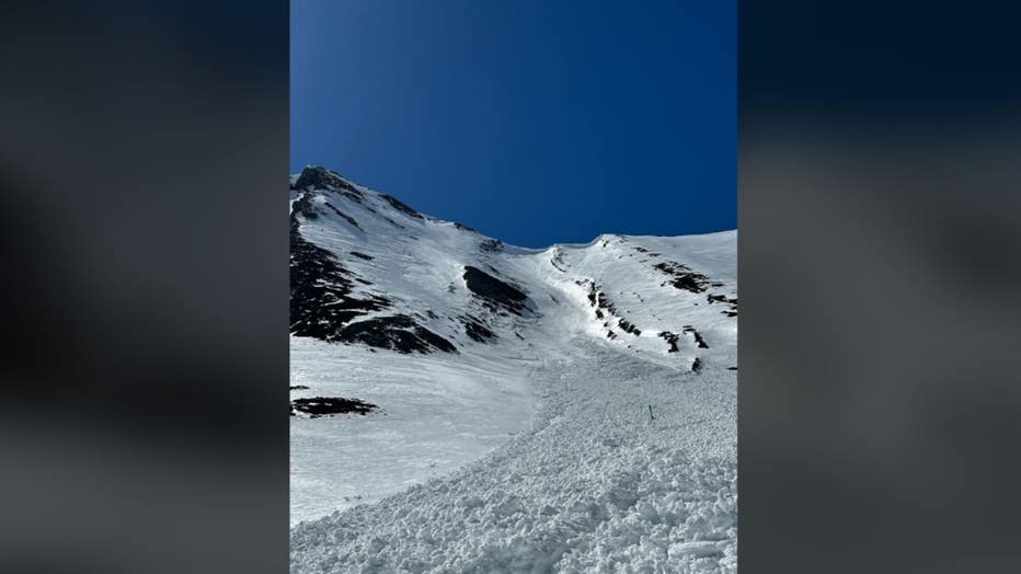 photo of avalanche aftermath that killed an Idaho emergency room doctor