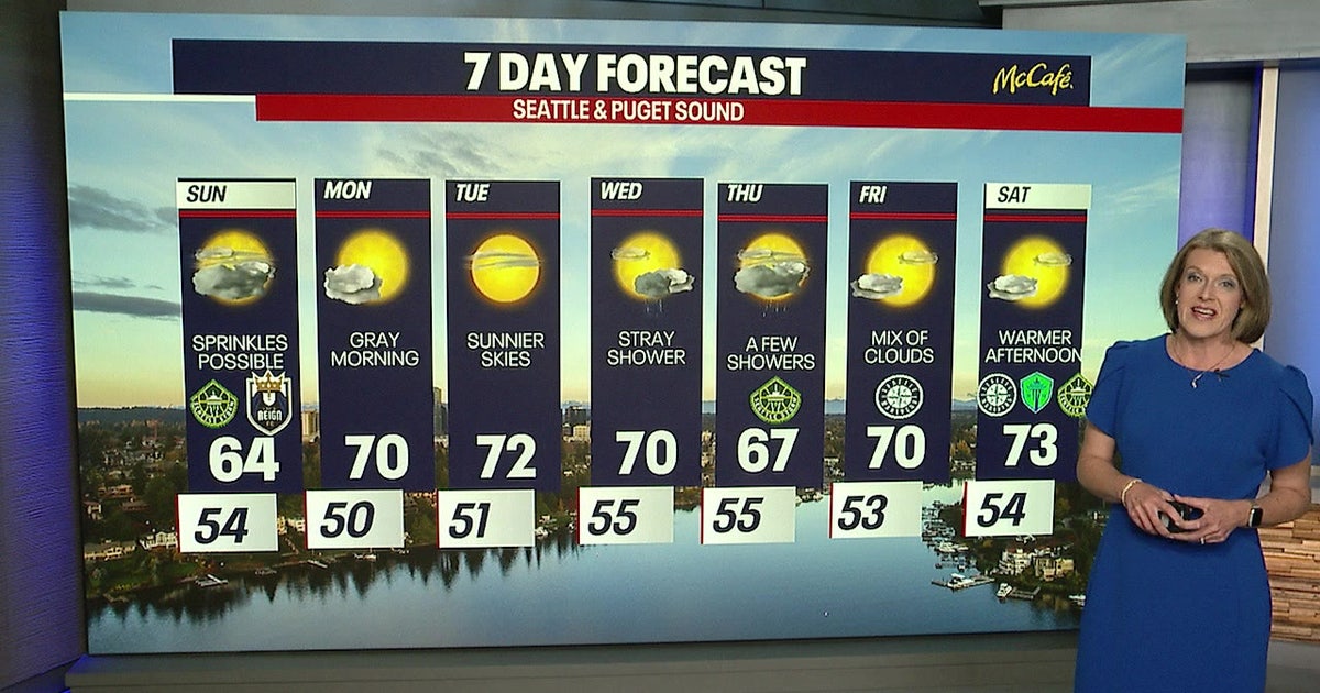 Seattle weather: Cooler Sunday with some sprinkles possible | FOX 13 ...