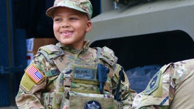 Boy, 7, becomes honorary sergeant in Illinois Army National Guard for his courage against cancer