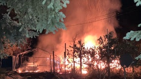 Crews battle fire on Herron Island, arson suspected