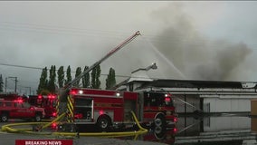 Lakewood event center fire prompts evacuations, road closures
