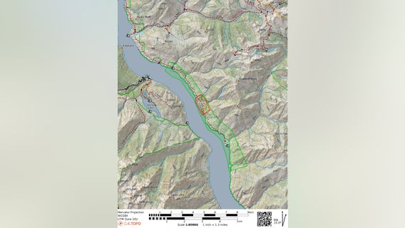 Wildfire breaks out in remote area along shore of Lake Chelan
