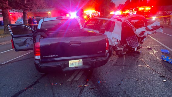 Family injured after suspected DUI driver crashes into parked car in Renton