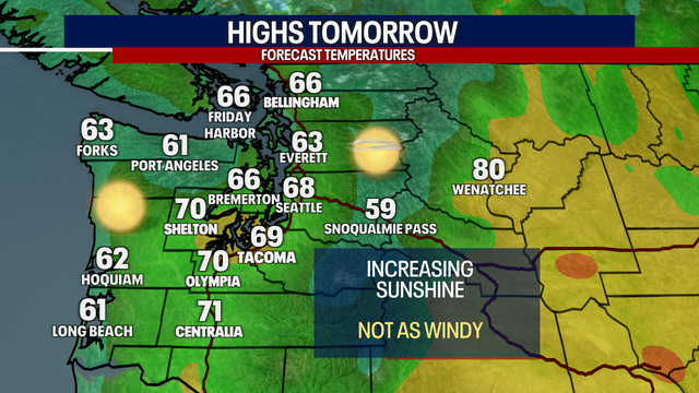 Seattle Weather: Morning clouds to sun Wednesday