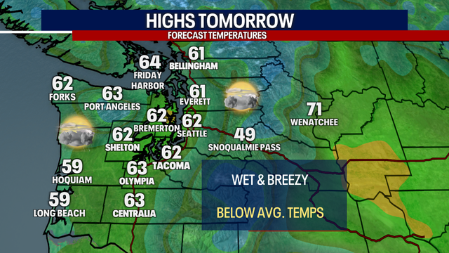 Seattle weather: Gusty winds, heavy rain continue Tuesday