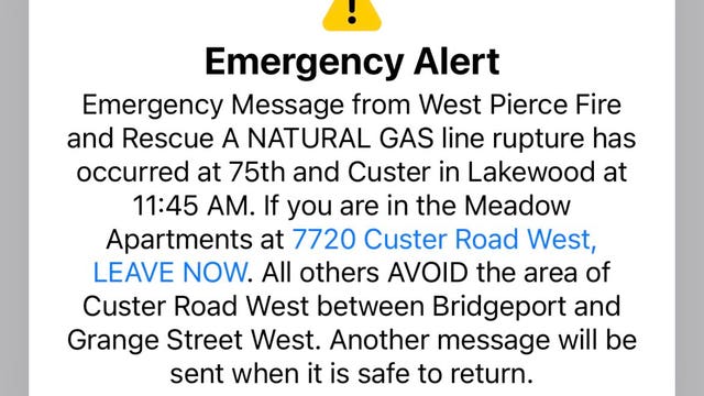 Evacuation orders lifted after 'large' gas leak in Lakewood