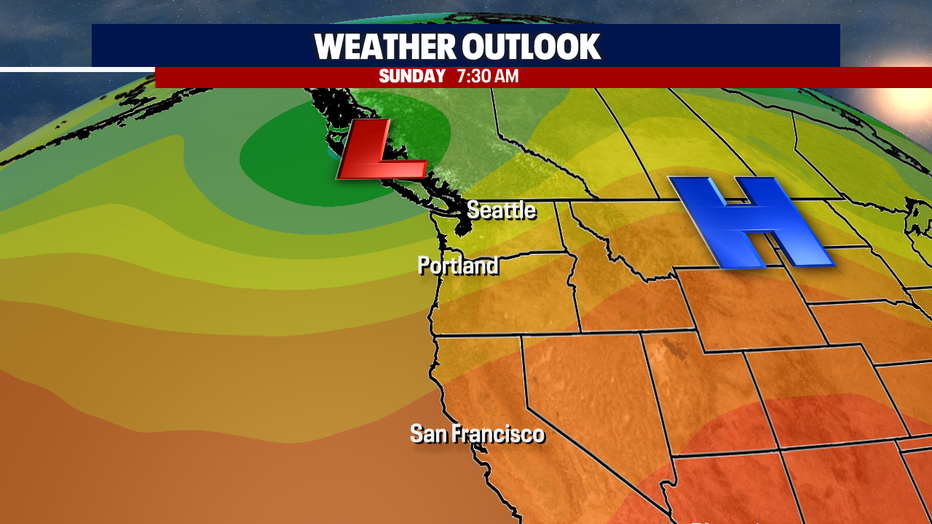 Cooler temperatures hit Sunday in Seattle.