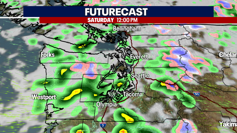 Thunderstorms are possible in Seattle Saturday