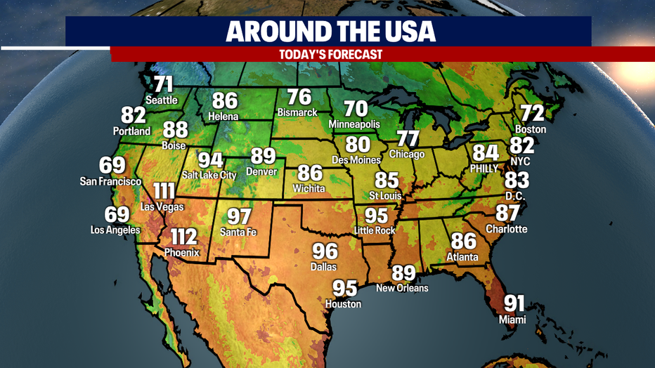 Temps could heat to record highs in the US Southwest Thursday