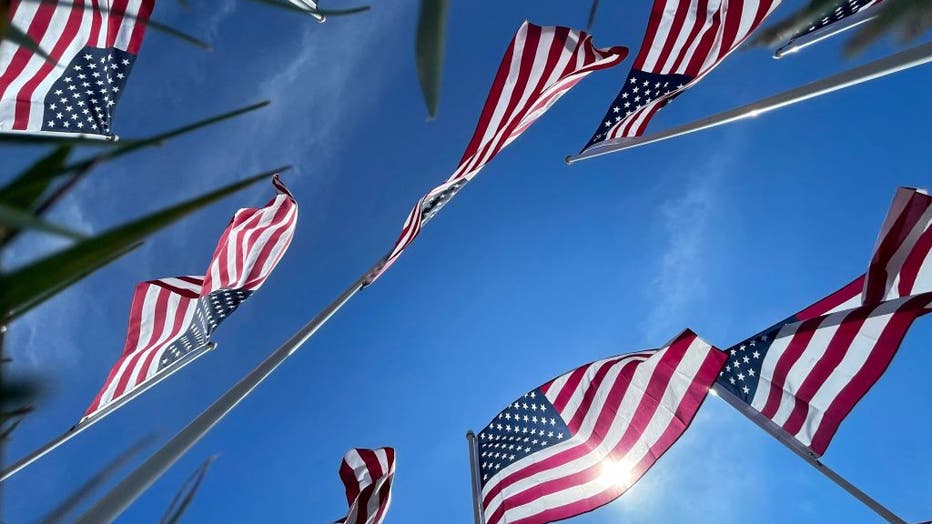 american flags photo