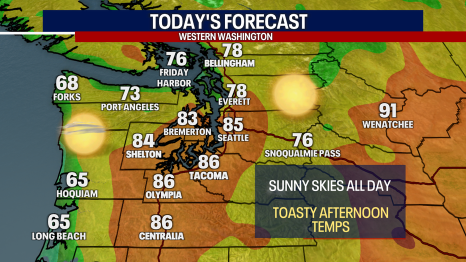 The hottest day of the year so far in Western Washington