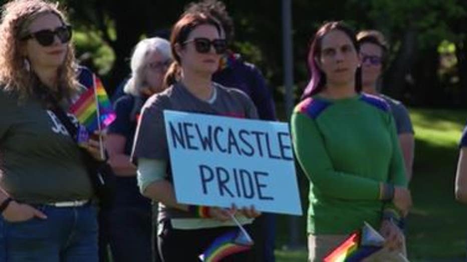 Newcastle Pride Flag Rally