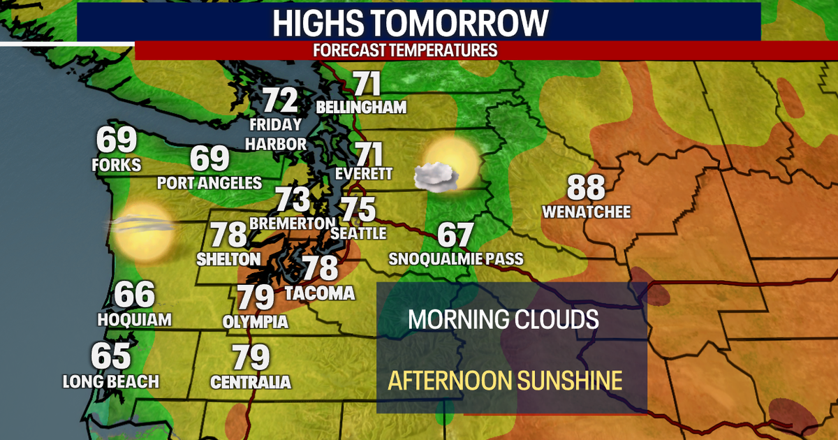 Afternoon sunshine and highs in the mid 70s Wednesday | FOX 13 Seattle