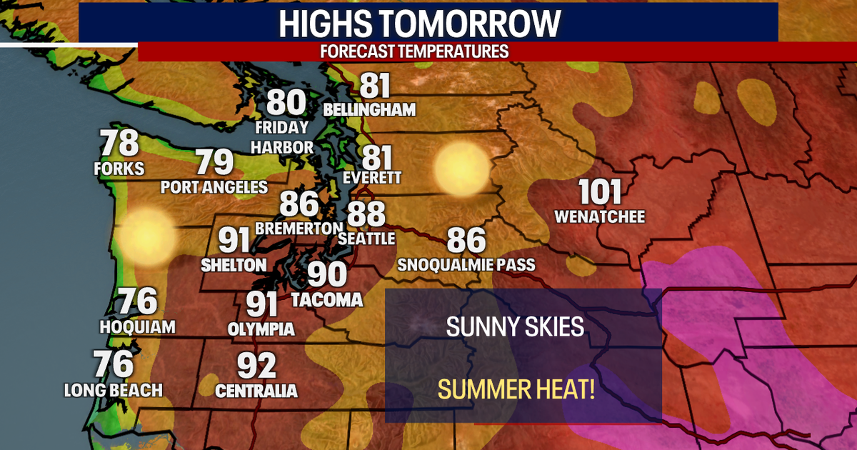 Seattle weather: Warmer temperatures Tuesday, back to the 80s and 90s ...