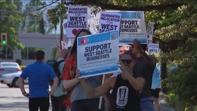 Small business owners rally against West Seattle light rail extension