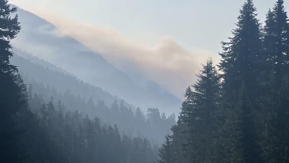WA wildfire sparked by lightning burns near North Cascades Highway