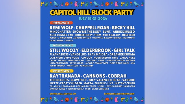 Capitol Hill Block Party 2024 ticket info, daily concert lineup by stage