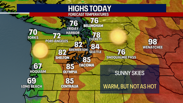 Seattle weather: Consistent warm summer weather ahead