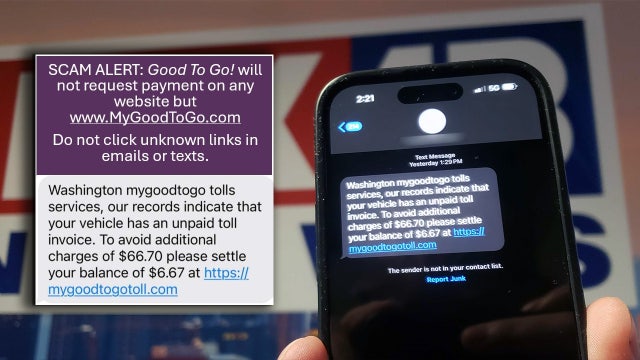Washington State Department of Transportation warns of ‘Good To Go!’ scam