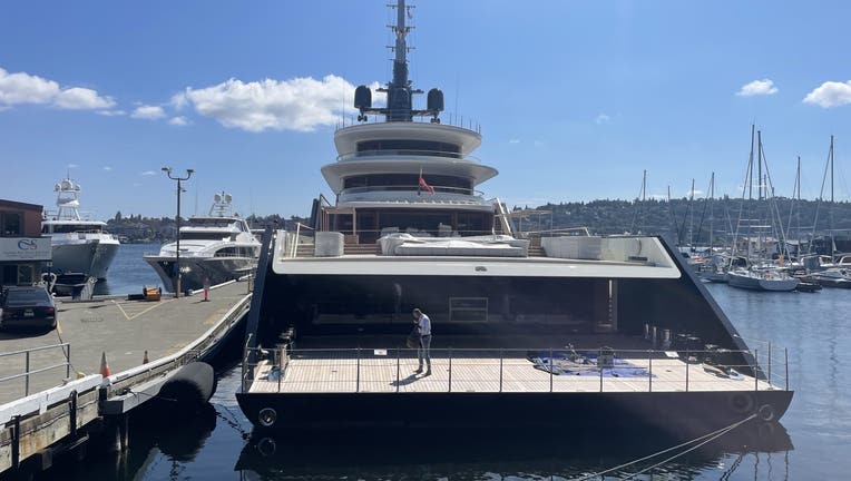 superyacht liva parked in seattle's lake union