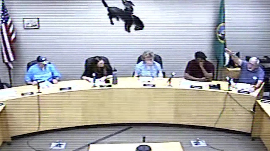 Roy city council nazi salute