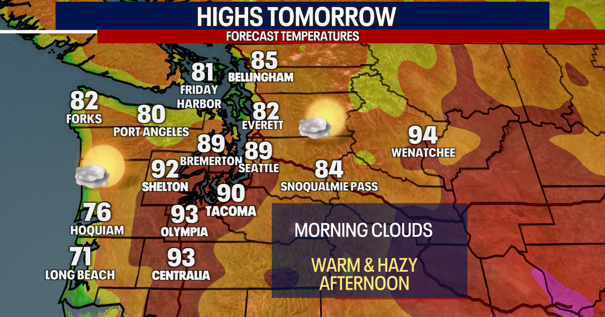 Hazy skies and hot temperatures Wednesday | FOX 13 Seattle