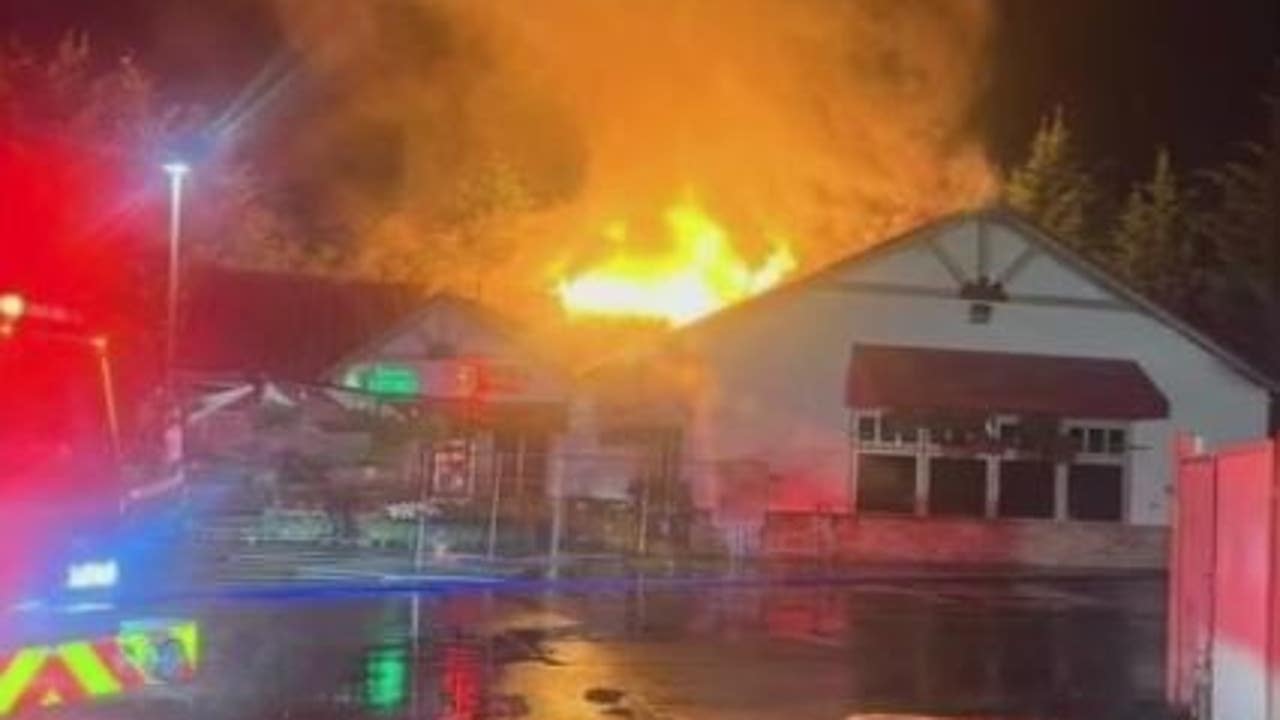 “A setback, not the end”: Fire destroys grocery store in Renton