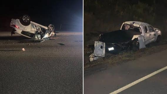 Driver in custody after rollover crash on I-5 in SeaTac