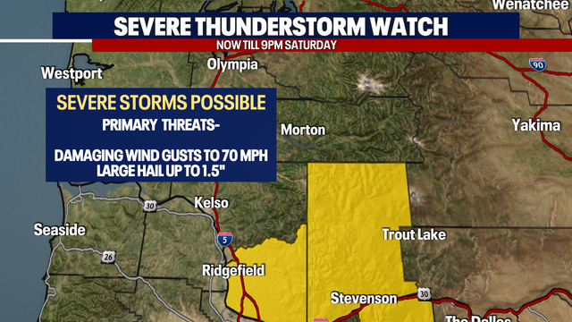 Tracking strong, severe thunderstorms moving through western Washington