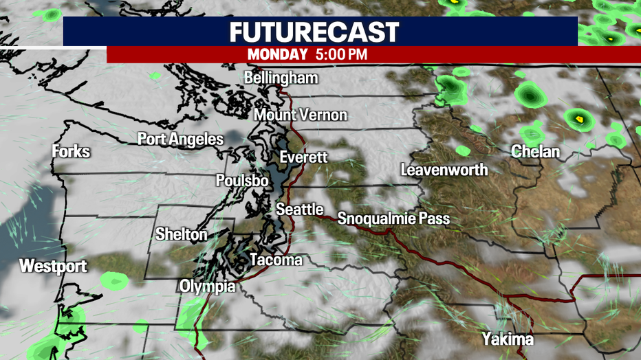 Afternoon clouds and possible mountain storms