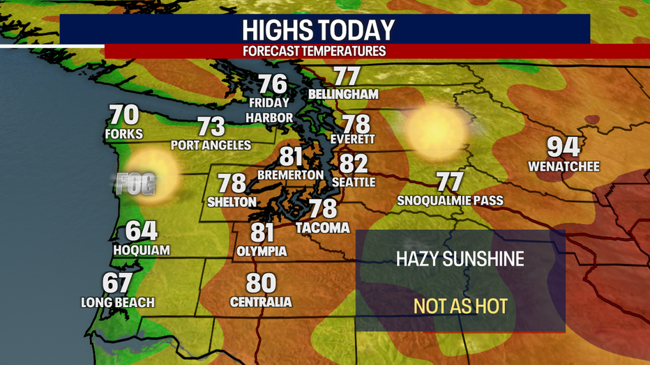 Warm weather is on tap for Seattle Saturday.