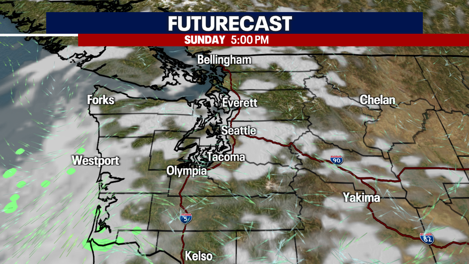 Increasing clouds by Sunday, but no rain for Labor Day weekend.