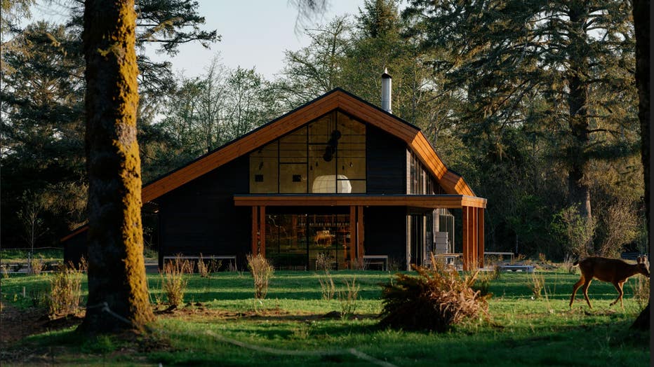 exterior of camp store at snow peak long beach campfield