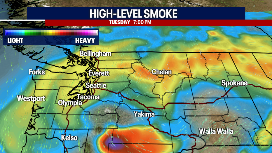 Hazy weather may return to communities north of Seattle Monday and Tuesday.