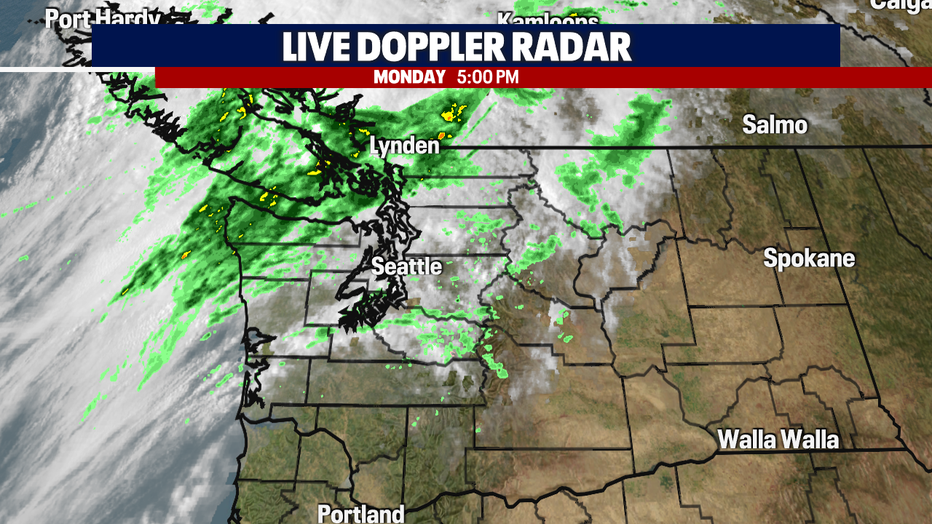 Showers tonight for Western Washington