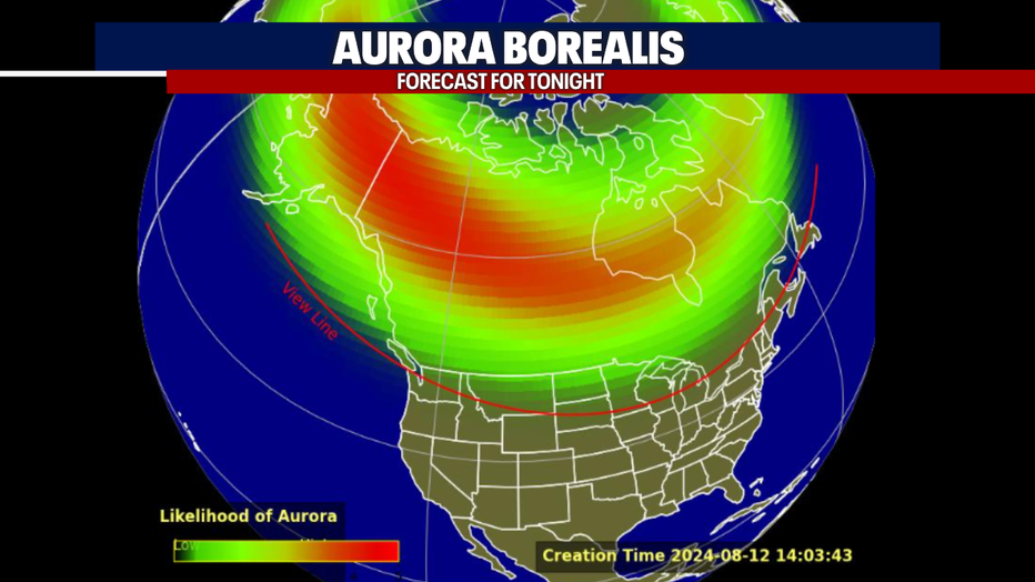 Cloudy weather is expected tonight which will likely impede the view of the aurora borealis north of Seattle.