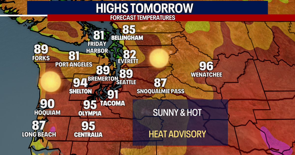 Last round of summer heat Thursday, highs in the low 90s | FOX 13 Seattle