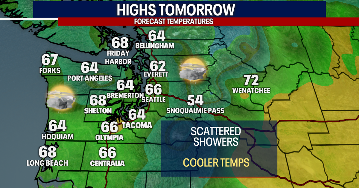 Showers, clouds and cooler Wednesday | FOX 13 Seattle