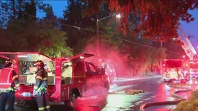 Crews battle vacant building fire in Seattle's Rainier Beach neighborhood