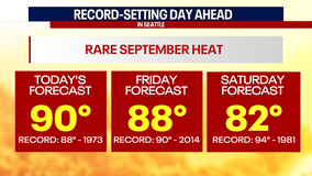 Seattle weather: Record-breaking heat possible Thursday